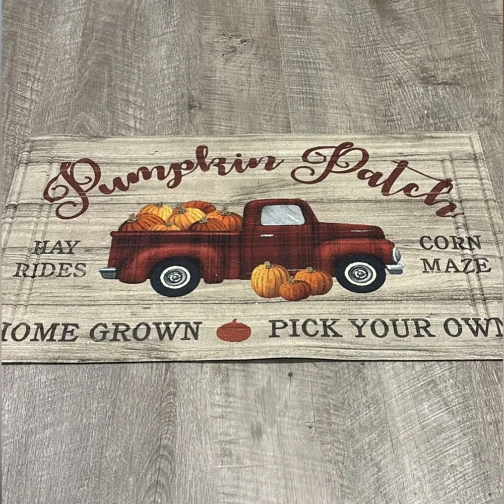 Red truck pumpkin patch Fall/Harvest doormat
